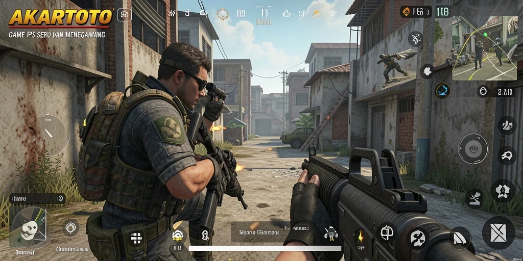 Tampilan gameplay AKARTOTO yang mendebarkan dan penuh aksi.