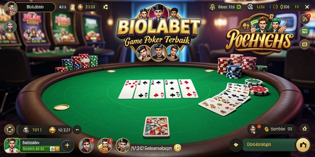 Screenshot gameplay BIOLABET yang menampilkan serunya permainan Poker.