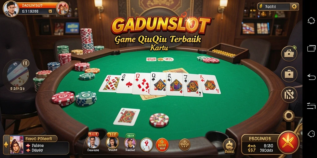 Tampilan menarik dari gameplay QiuQiu di GADUNSLOT.