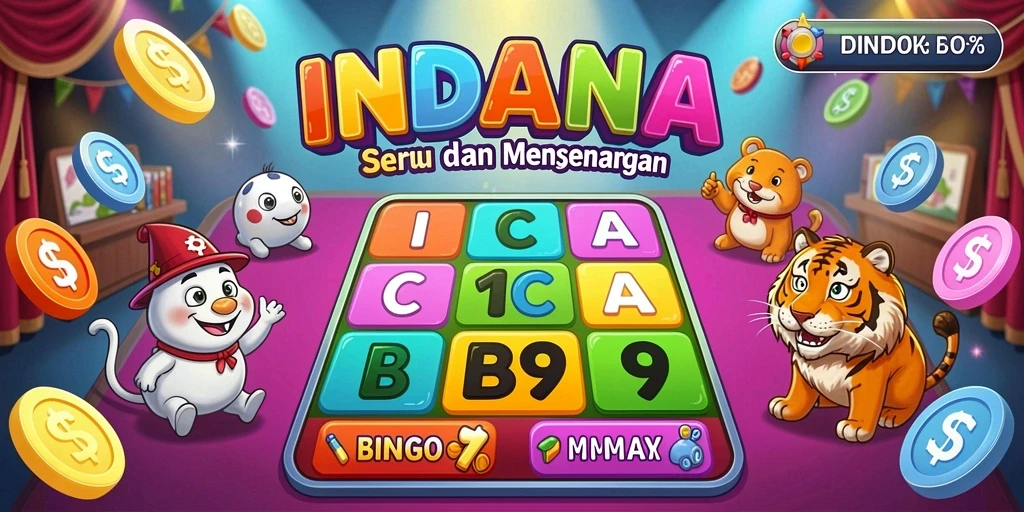 Gameplay seru Bingo di aplikasi INDAAA.