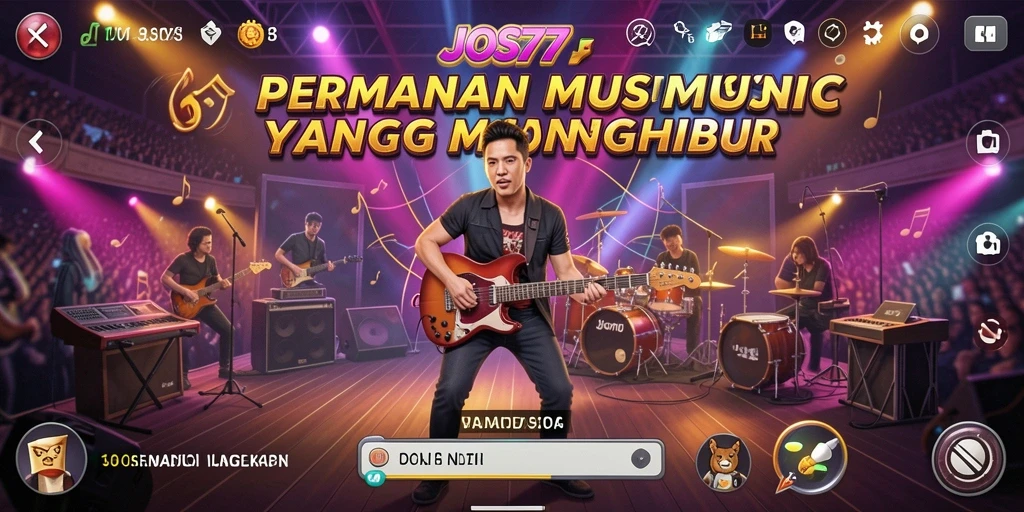 Tampilan gameplay menarik dari aplikasi musik JOS77.