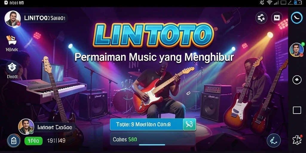 Tangkapan layar gameplay LINITOTO yang menunjukkan interaksi musik yang menarik.