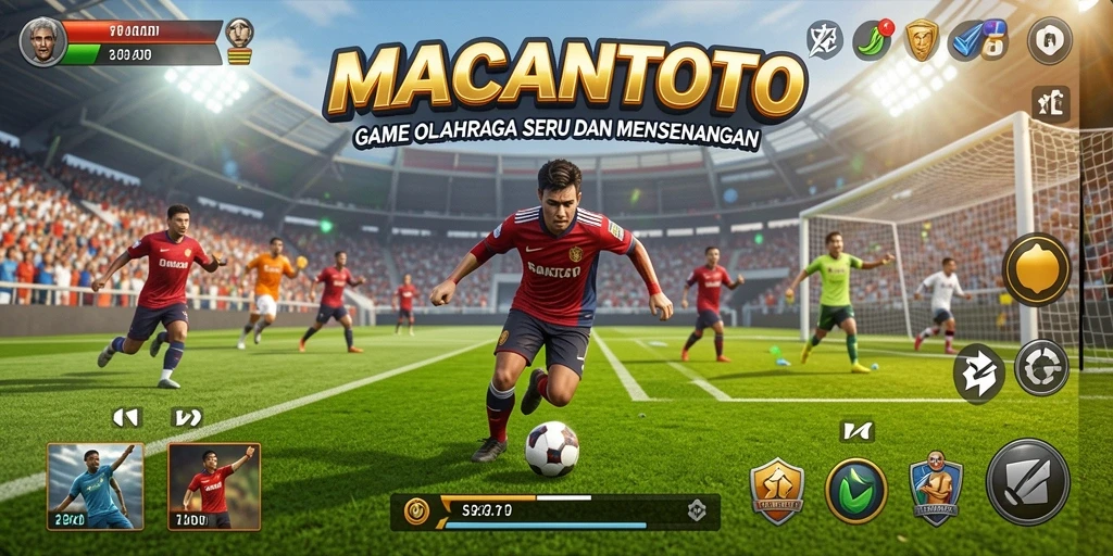 Screenshot gameplay MACANTOTO yang menunjukkan aksi olahraga seru.