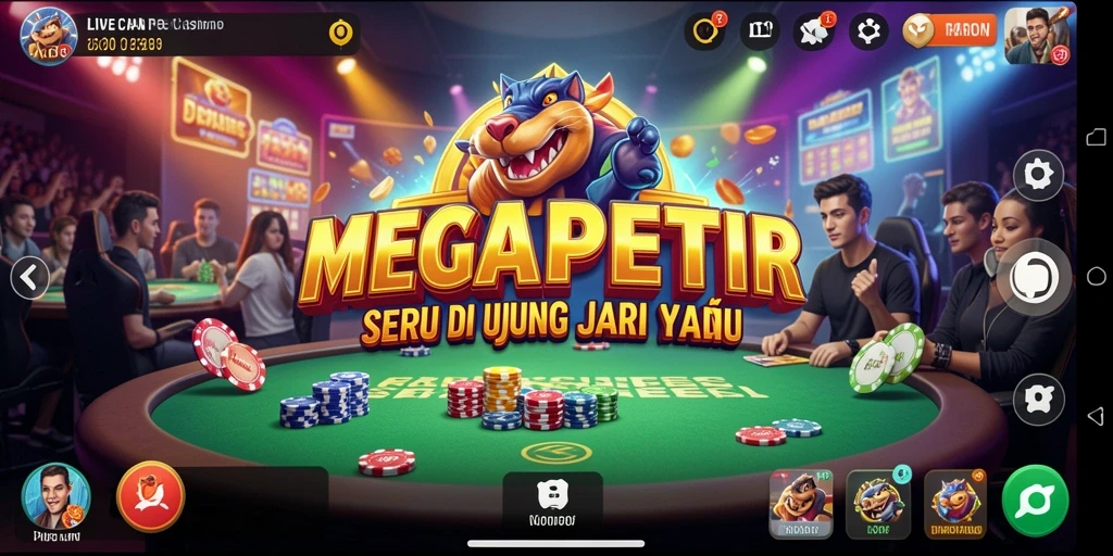 Gameplay seru dalam MEGAPETIR dengan dealer langsung di Live Casino.