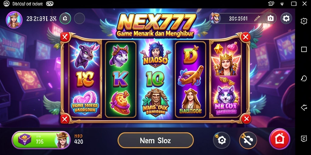 Tampilan menarik dari gameplay NEX777 saat berputar.
