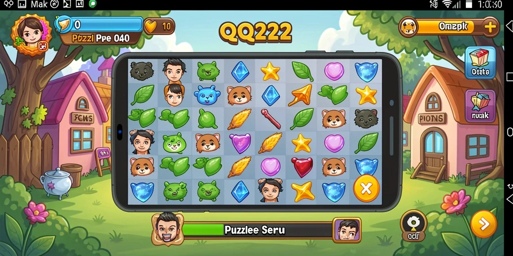 Tampilan gameplay seru dari QQ222 dengan teka-teki menantang.