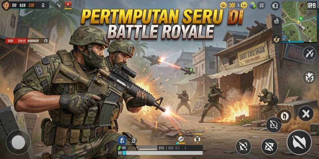 Tangkapan layar menampilkan aksi pertempuran seru dalam RP8.