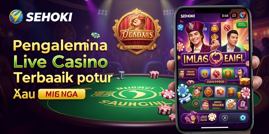 Screenshot utama SEHOKI menampilkan dealer langsung dalam permainan Live Casino.