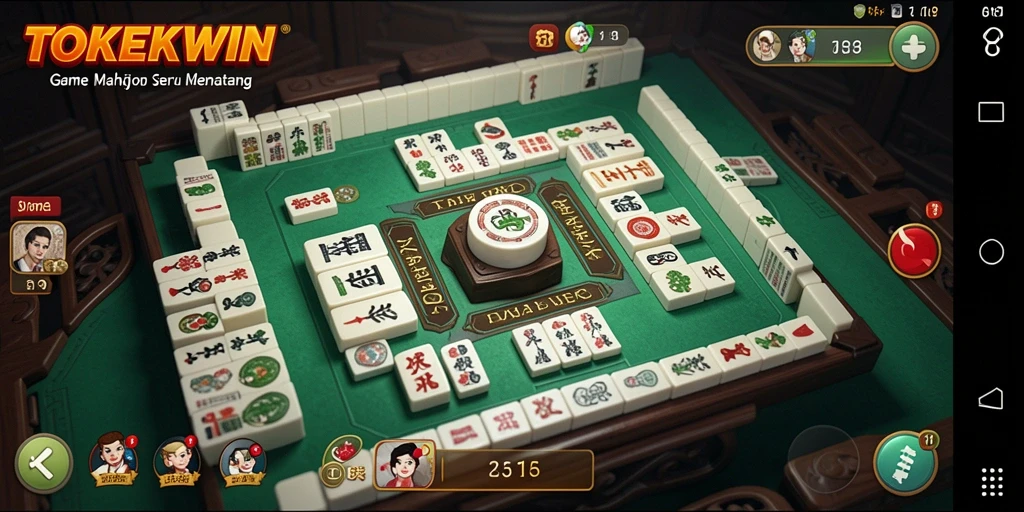 Screenshot gameplay TOKEKWIN menampilkan aksi seru permainan Mahjong.