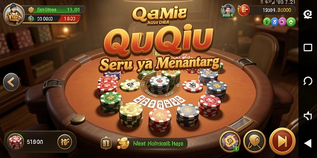 Tampilan gameplay seru V21 QiuQiu penuh strategi.