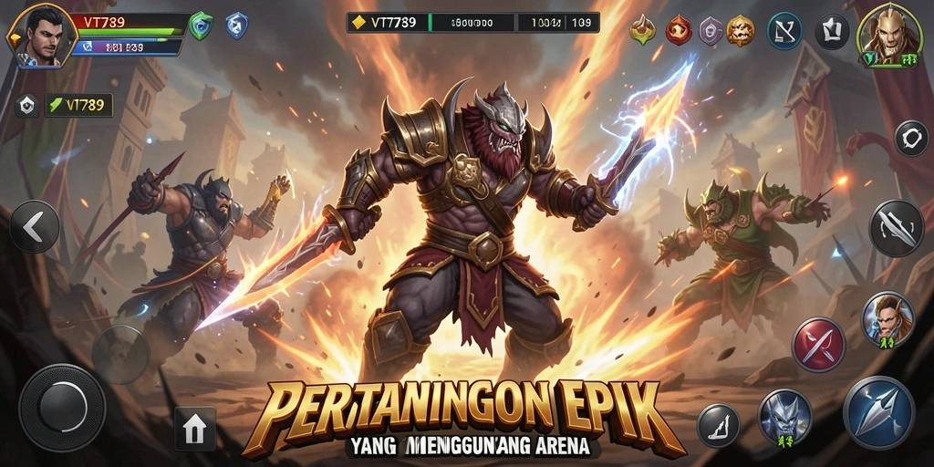 Tampilan gameplay VT789 yang mendebarkan dan penuh aksi Fighting.